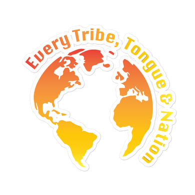 Every Tribe Tongue and Nation Globe Sticker